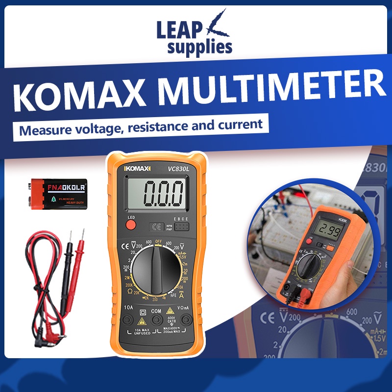 Komax Multimeter | Voltmeter | Voltage Test Meter | Shopee Singapore
