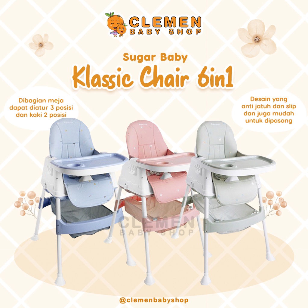 Sugar Baby Klassic Chair 6in1 Multifunction High Chair/booster seat ...