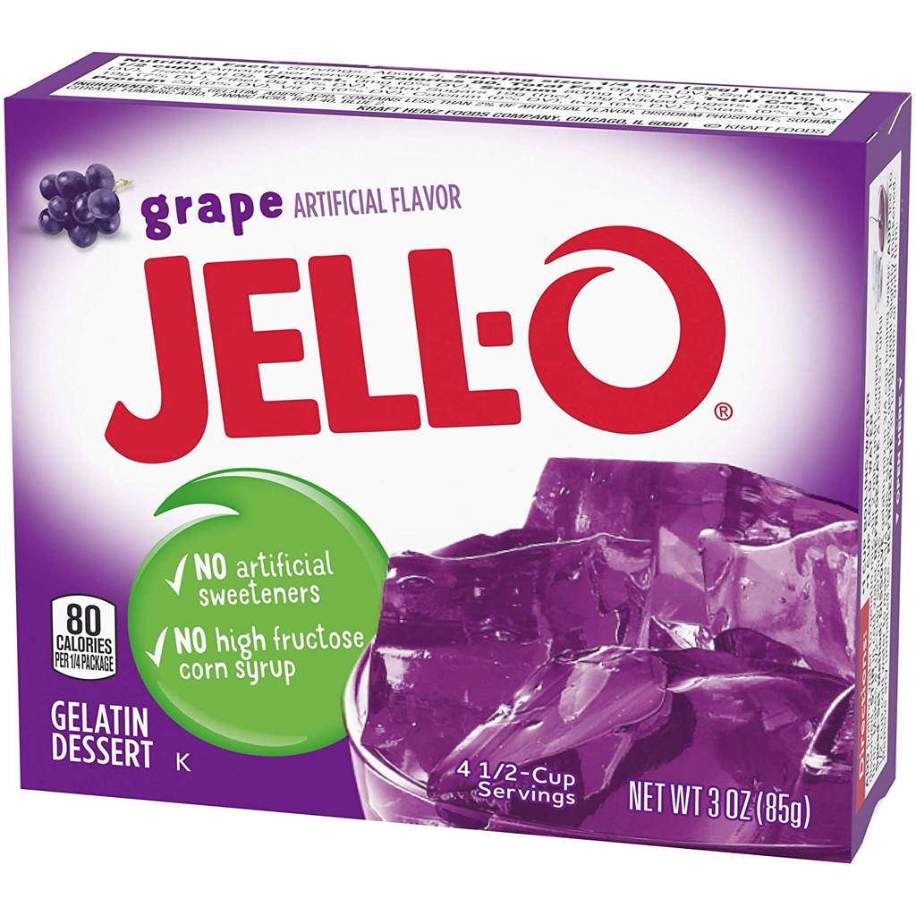 Jelly Powder - Jell-O Grape Gelatin Gelatin Mix, Grape, 85g (3 oz ...