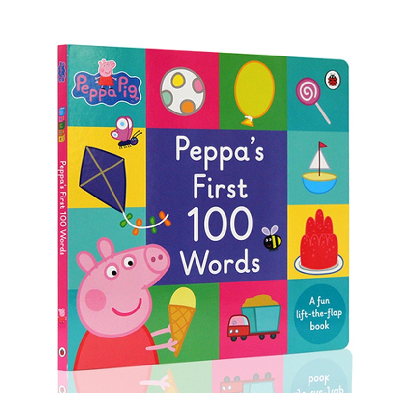 SG Stock】Peppa Pig 1000 first words sticker book /First 100 words