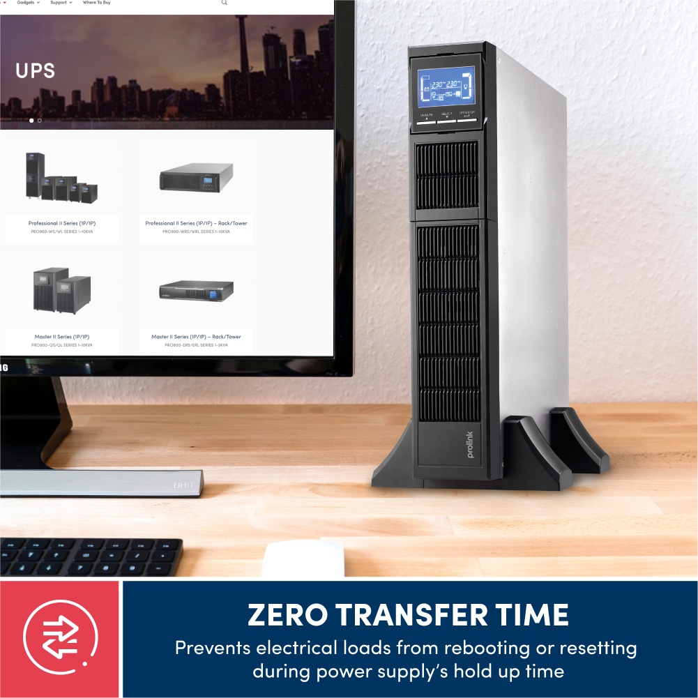 Prolink Proffesional II+ Online UPS 2000VA l 1800Watt l Pure Sinewave l Rackmount - Gambar 4