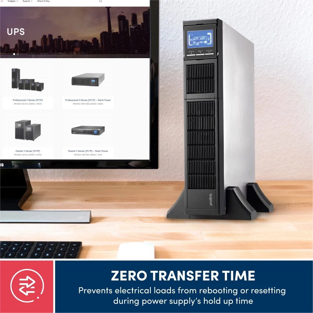 Prolink Proffesional II+ Online UPS 2000VA l 1800Watt l Pure Sinewave l Rackmount - Gambar 4