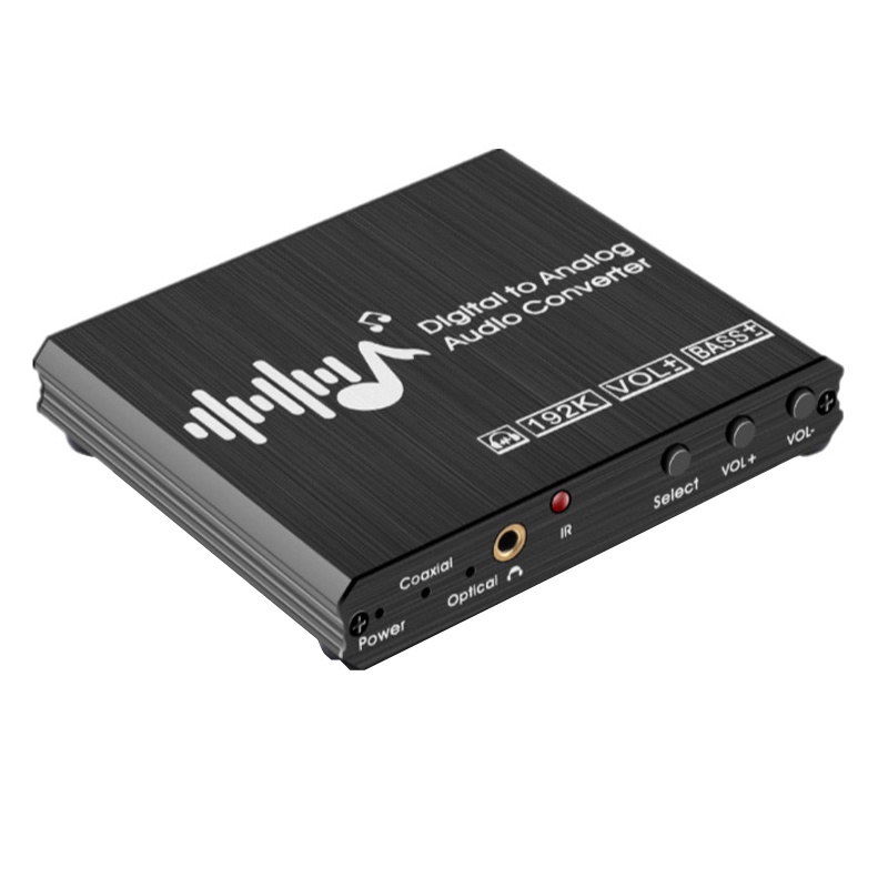 192kHz Digital To Analog Audio Converter Bass Volume Remote Control 3