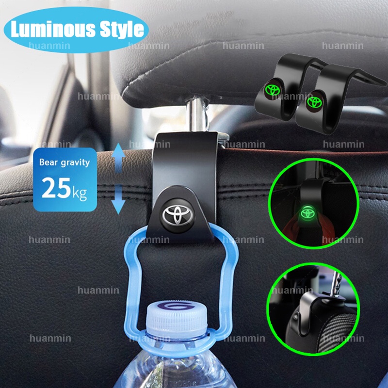 Car Hook Toyota Luminous Headrest Rear Back Seat Hooks Multifunctional