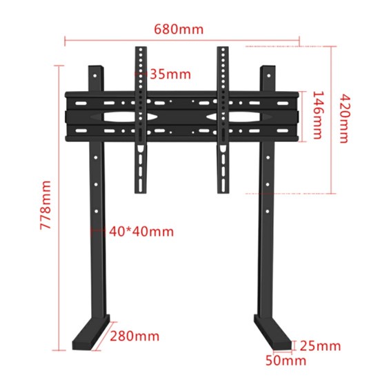 Tiger Mount Universal TV Table Stand/TV BASE/Solid Metal/40 to 80 inch