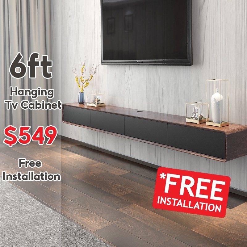 SENBIJU Living Room Hanging TV Floor Wall Modern Bedroom TV