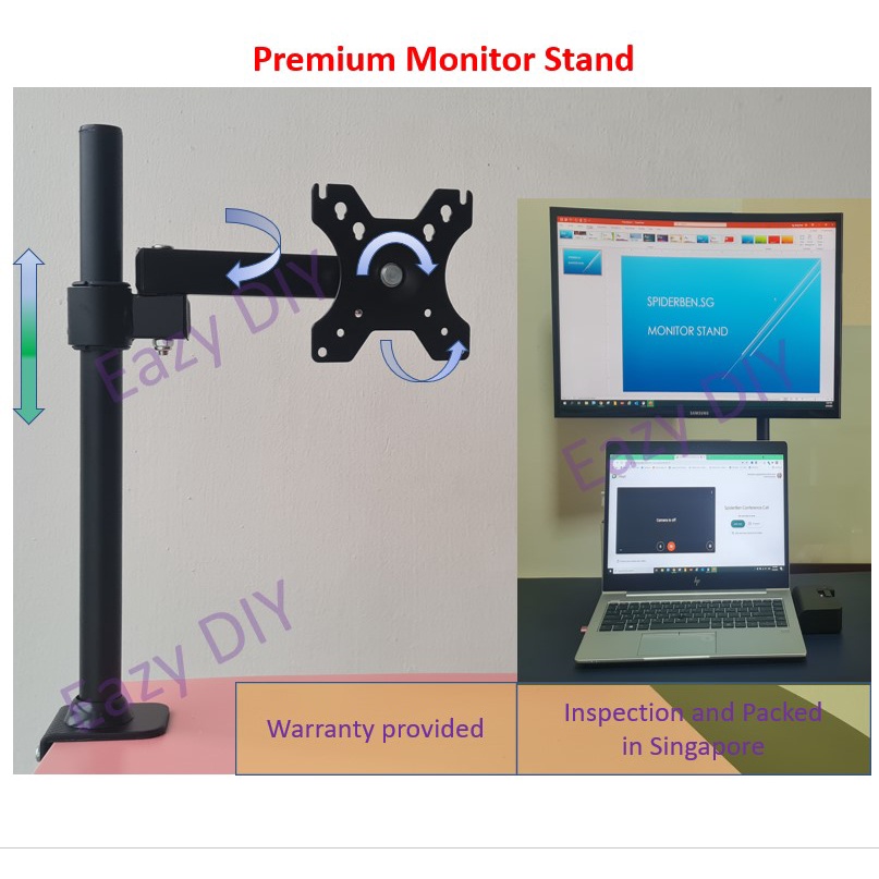  Monitor Mount Stand Floor-standing Monitor Stand 12-27  Movable Single Monitor Stand Mount Height-adjustable Monitor Stand with  Keyboard Bracket, Holds Up to 44lbs Monitor Arms ( Style : A ) : Electronics