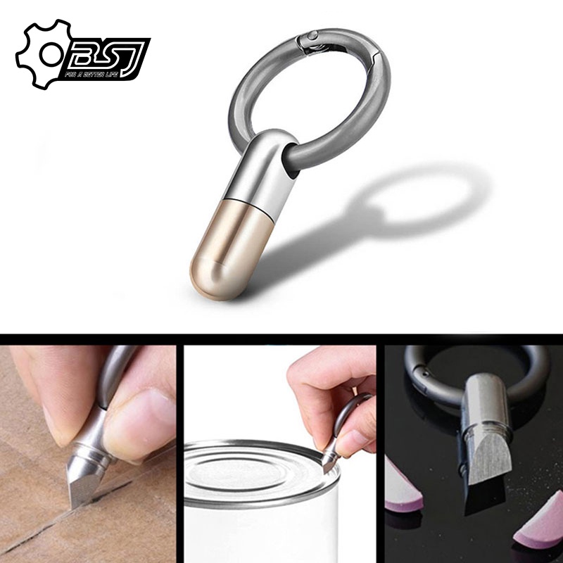 Brass Mini Portable Tool Knife Paper Cutter Cutting Paper Razor Blade ...