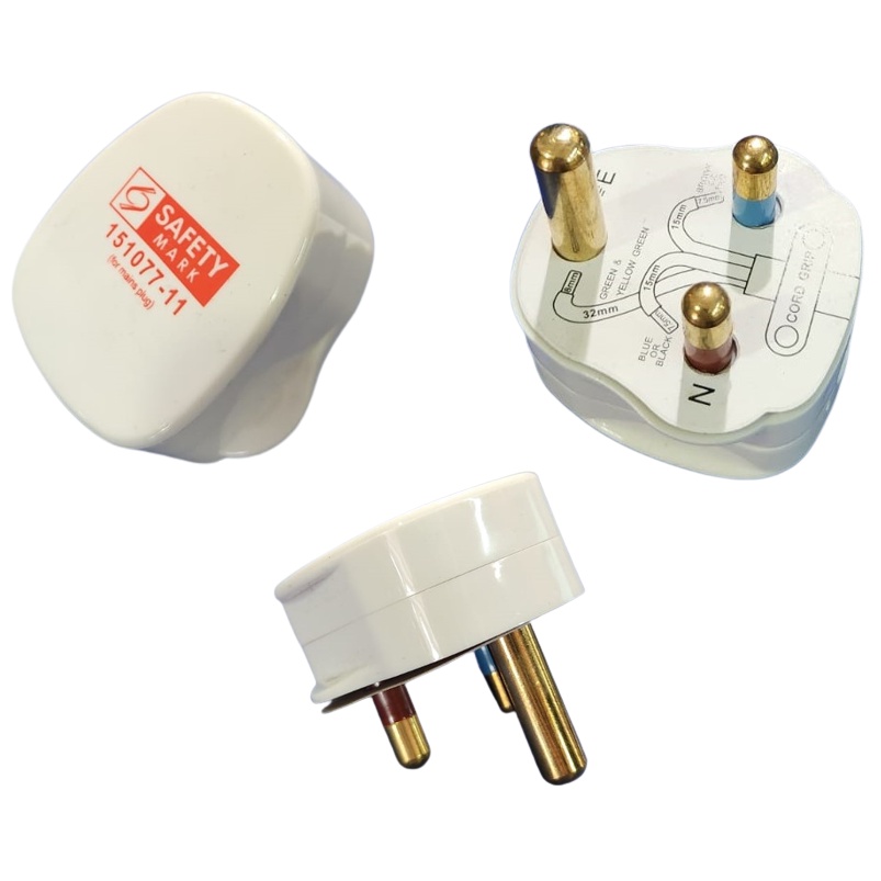 15A Round 3 Pin Plug Shopee Singapore