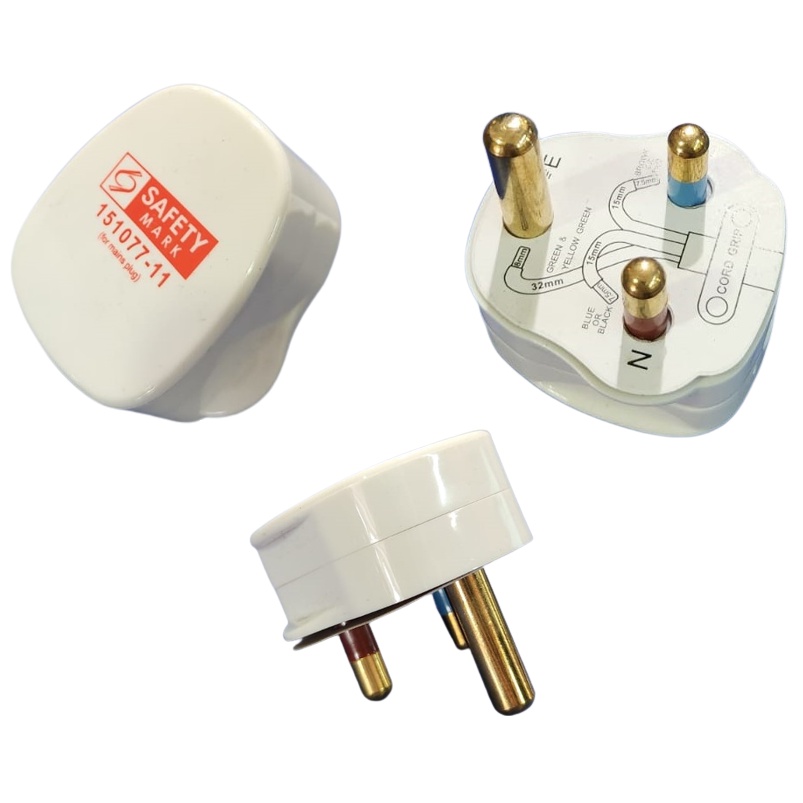 15A Round 3 Pin Plug | Shopee Singapore