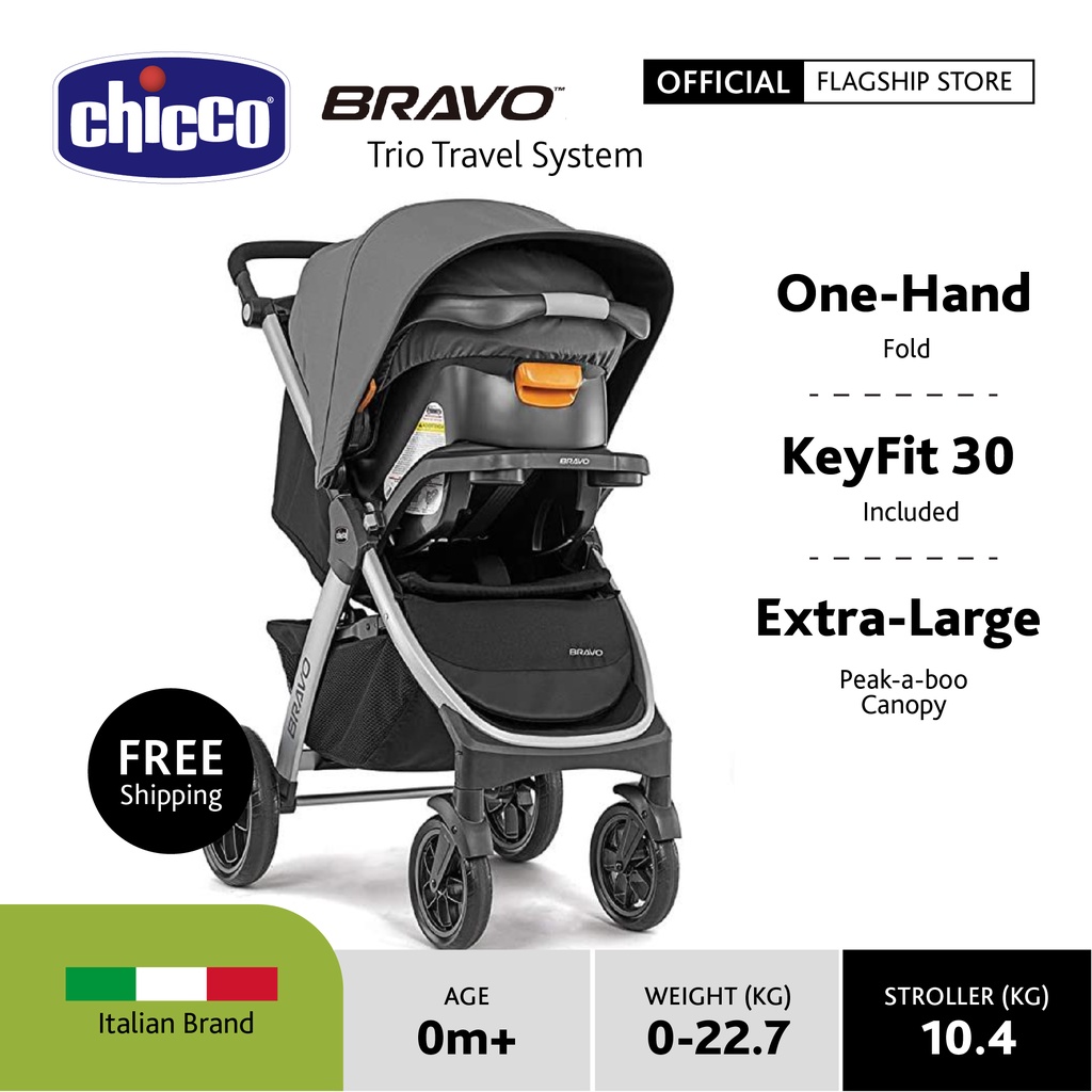 Chicco Bravo Trio Travel System (stroller+car seat) Shopee Singapore