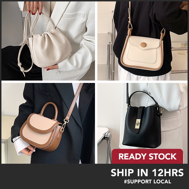 TikTok Best Selling Minimalist Small Women Sling Bag 9 Designs PU ...