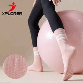 Women Yoga Socks Non Slip Grip Cotton Pilates Socks Ladies Ballet