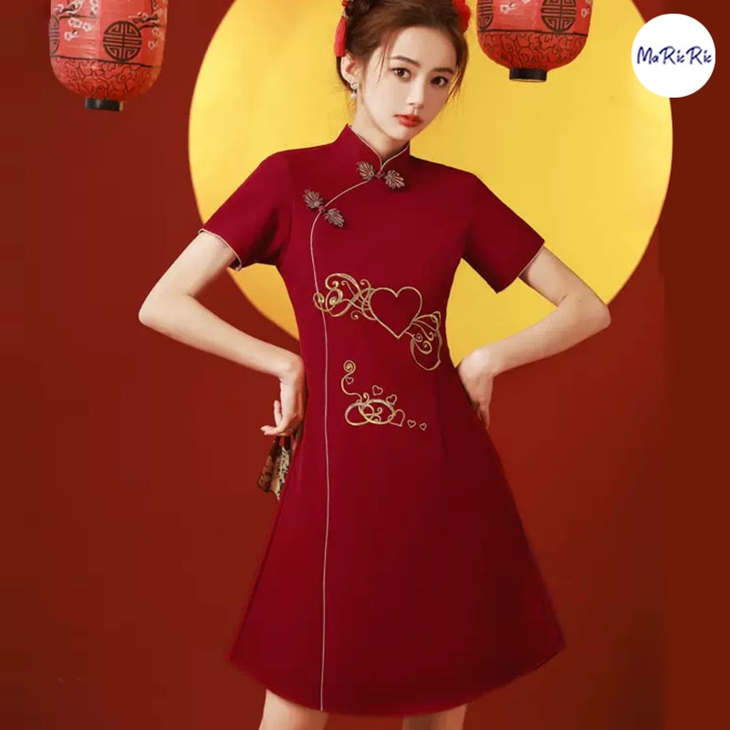 [SG InStock] 2024 Newest A Line Modern Style CheongSam. Qipao★CNY★Traditional★Dress★Elegant★Fast
