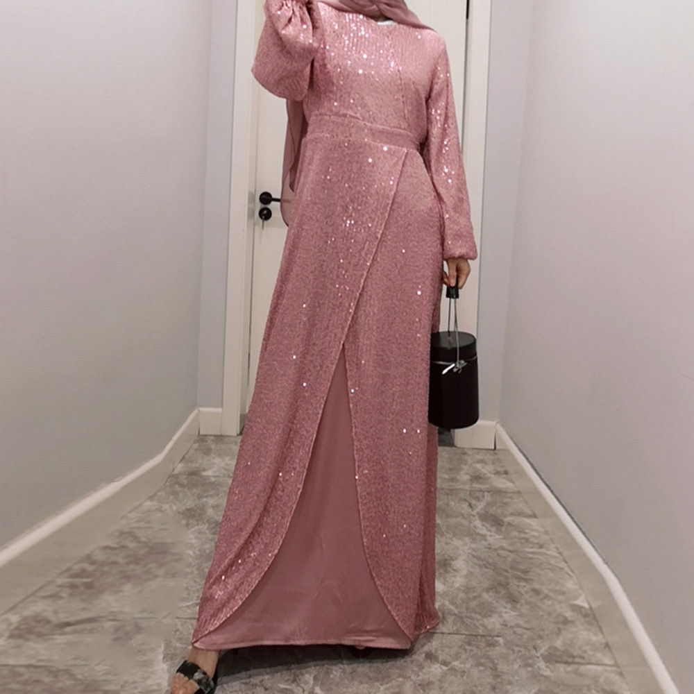 green emerald velvet dress Rose Gold Princess Sequin Gown | Dress main image 1