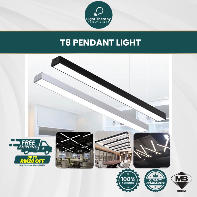 T8 Led Linear Pendant Office Light Double/Single Casing Office Hanging ...