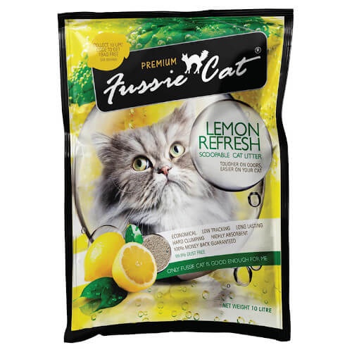 Fussie Cat Litter Lemon Refresh 10 Liter