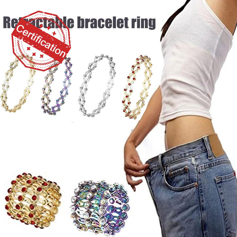 2 In 1 New Creative Magic Stretchable Ring Bracelet For Women Charm ...
