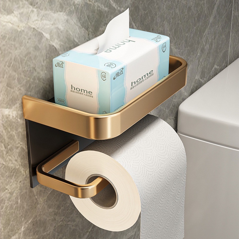 Modern Luxury Toilet Paper Holder Wall Mounted Tissue Holder Toilet Accessories Crochet Roll