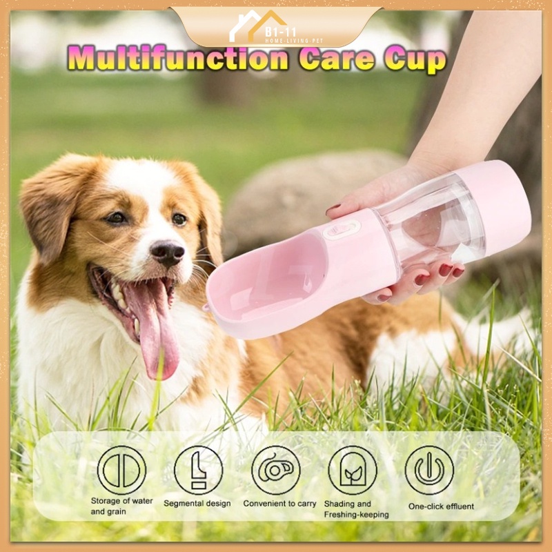 Pet Dog Water Bottle Feeder Bowl Portable Food Water Bottle Pets
