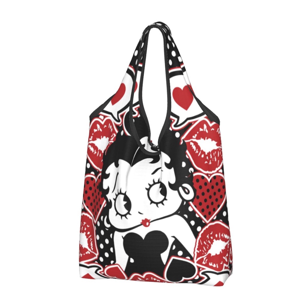 Betty Boop Shopping Bags Reusable Grocery Tote Bags XLarge 50LBS
