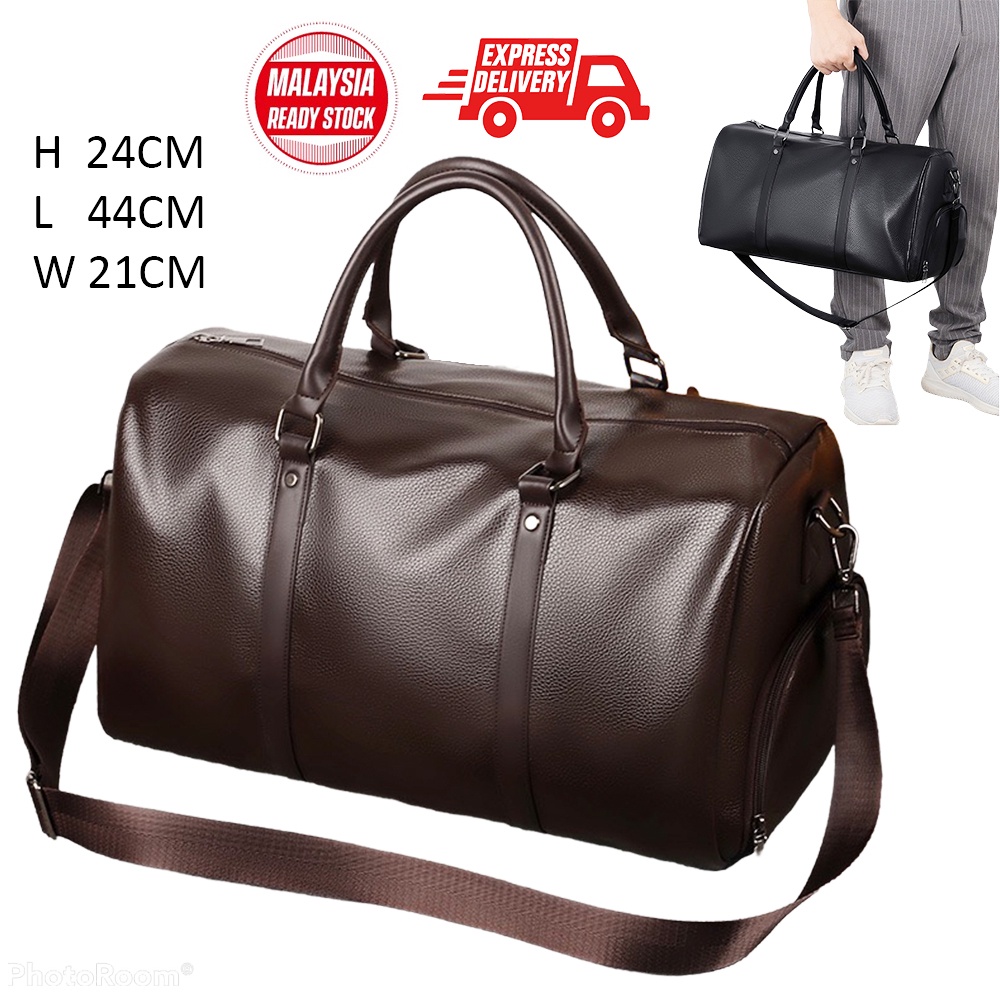 Pu Leather Business Large luggage travel bag With Shoes Compartments