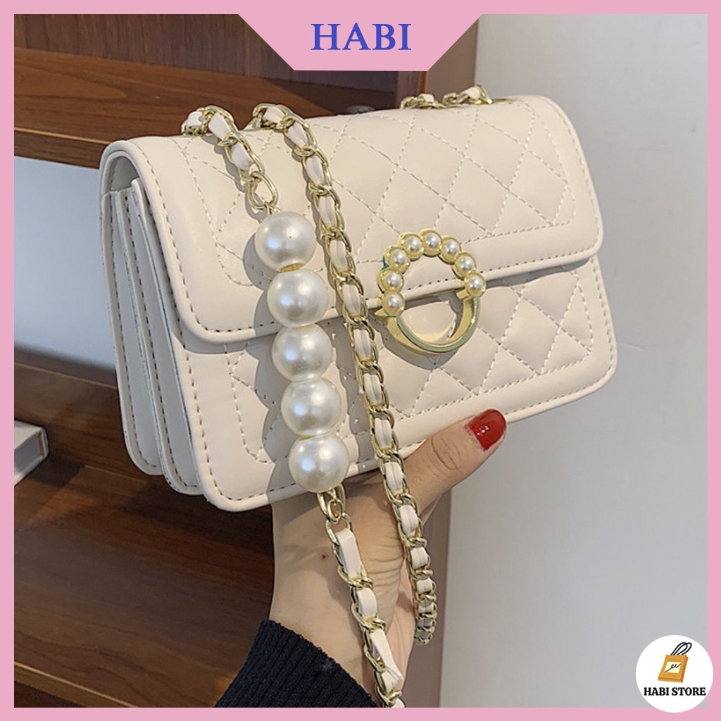 Women's Cross-Bags, Fashionable Women'S Handbags With Pearls To Go Out To Parties Youthful Korean Fashion Style M138
