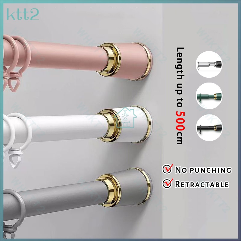 Clothes drying rack Telescopic curtain rod without drilling