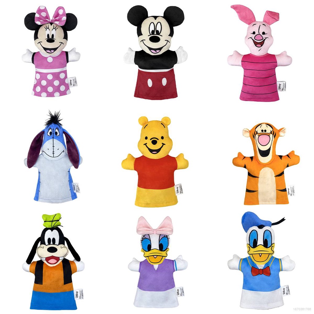 ST1 Disney Cartoon Plush Hand Puppets Baby Educational Toys Winnie ...