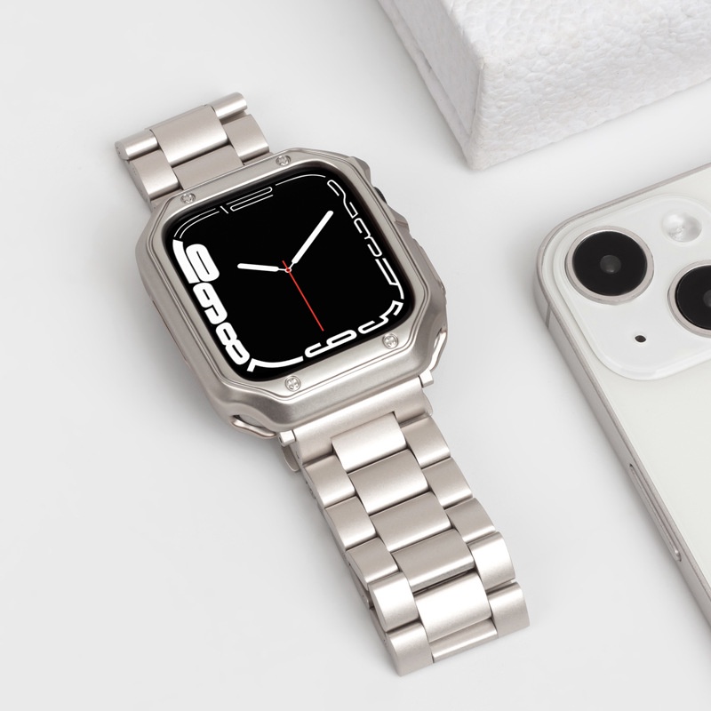 Luxury Strap + Case Compatible For Watch Strap Series 9 8 7 6 5 4 3 2 1
