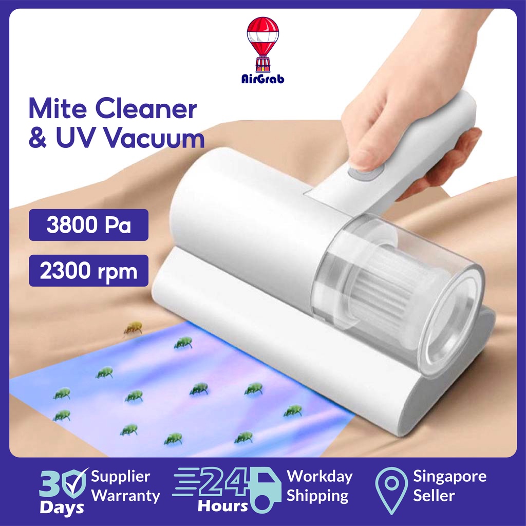 Cordless Dust Mite Vacuum Cleaner UV Light 1000Pa Bed Mattress Vacuum