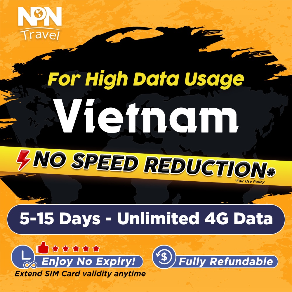 Vietnam SIM Card Ultra 530Days Daily 2.3GB Unlimited Data Instant