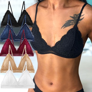 Cheap Women's Lace One-Piece Invisible Casual Sleep Bra Soft Wide Strap  Beauty U-Back Breathable Bralette Elegant Smooth Underwear