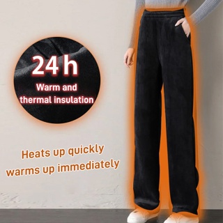 Warm Velvet Winter Pants Women Cashmere Casual Cotton Trousers Sports  Straight-Leg Cold-Resistant Harem Pants
