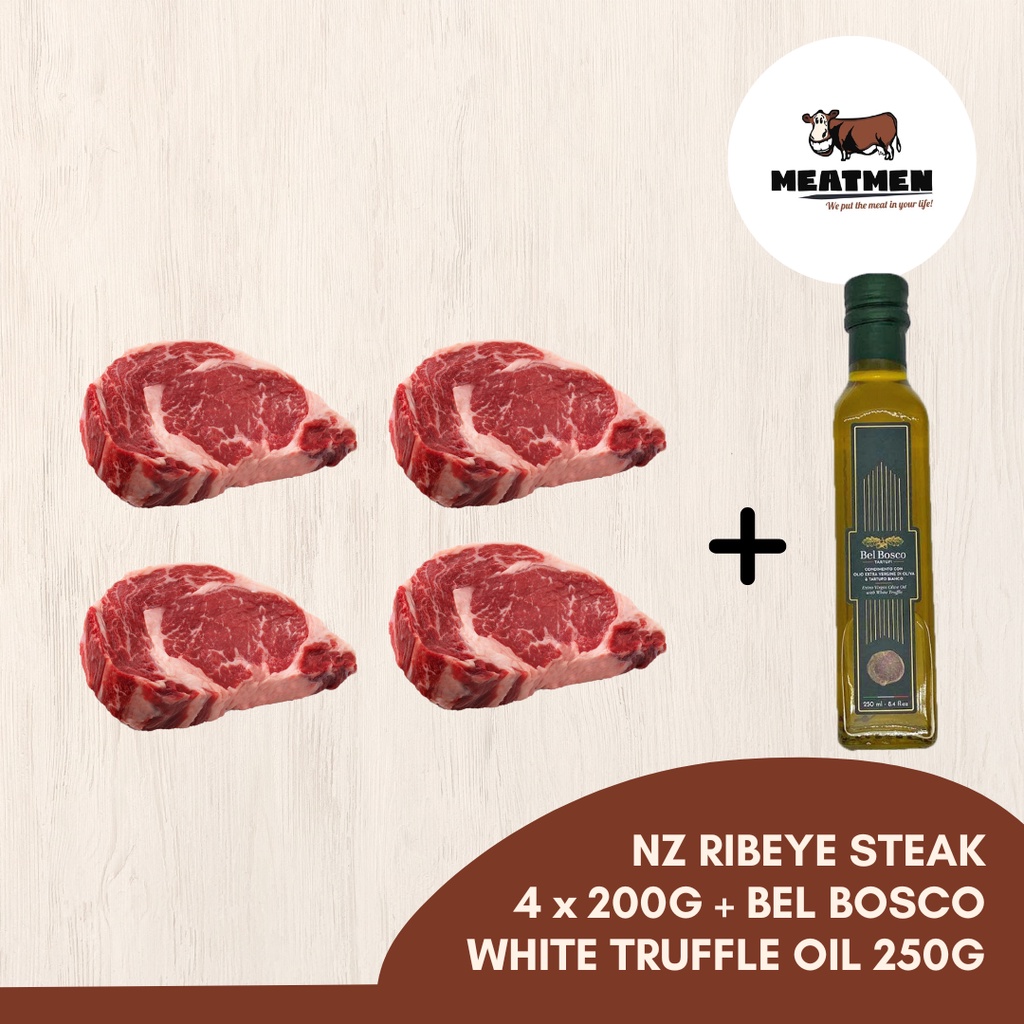 Bundle Deal Chilled Nz 100 Grass Fed Ribeye Steak White Truffle Oil Shopee Singapore 