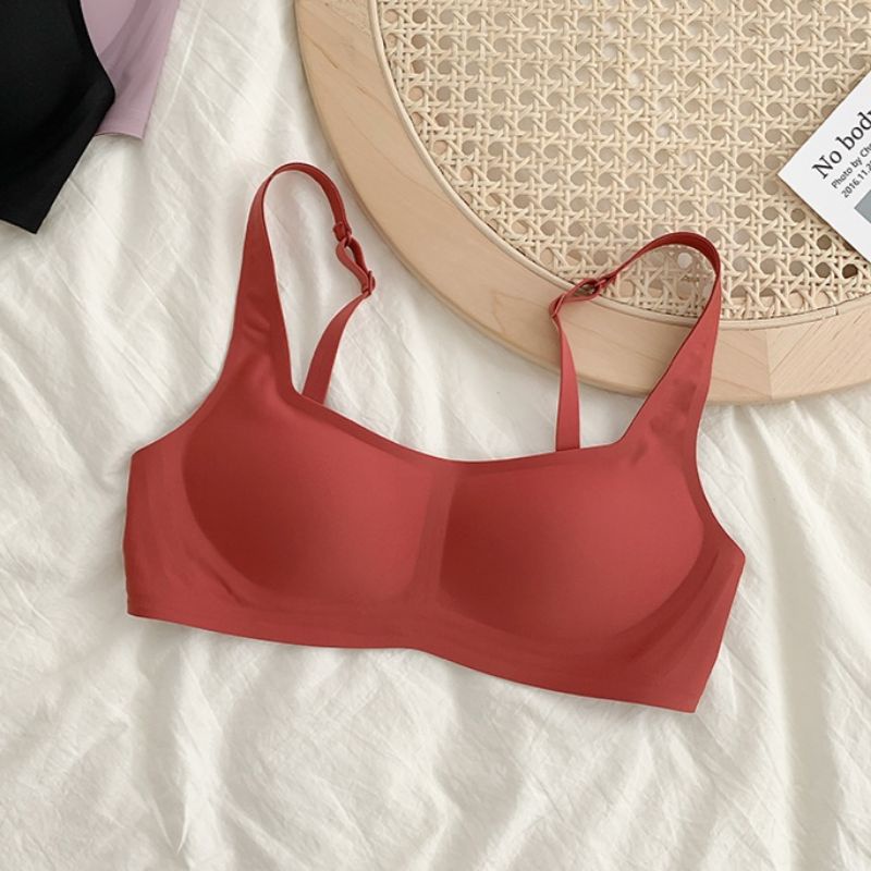No sponge bra ultra-thin three-ribbon no steel ring middle-aged mother  underwear cotton without sponge