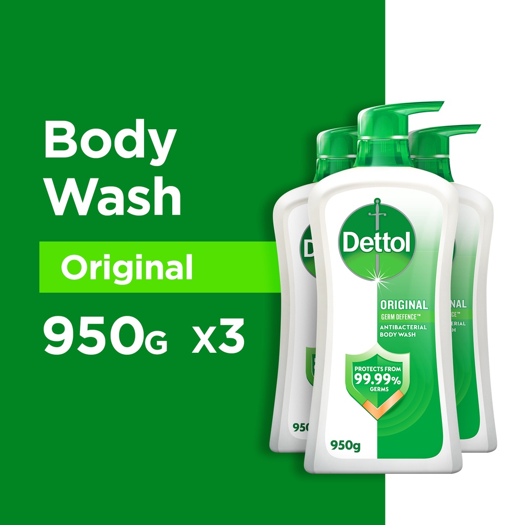 [Bundle of 3] Dettol Anti-Bacterial Body Wash Original 950G | Shopee ...