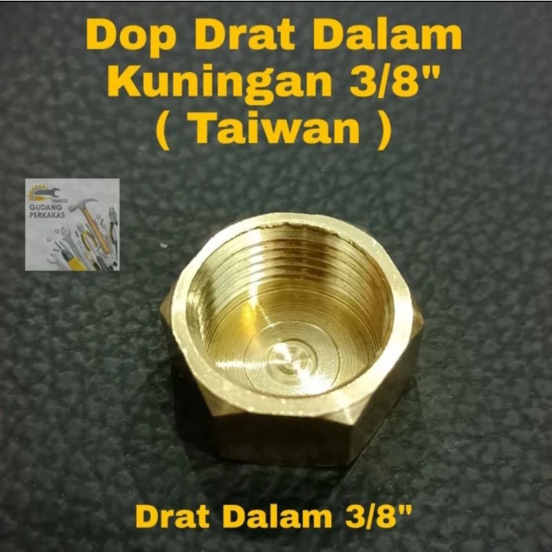 Brass Cap 3/8 TAIWAN Internal Thread Female Cap 3/8 Pipe Cap Internal ...