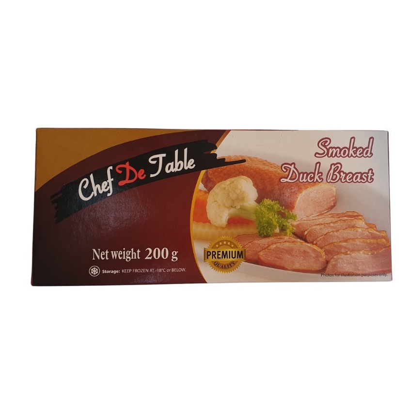 Chef De Table Smoked Duck Breast Pastrami Duck 200GM Halal Shopee Singapore