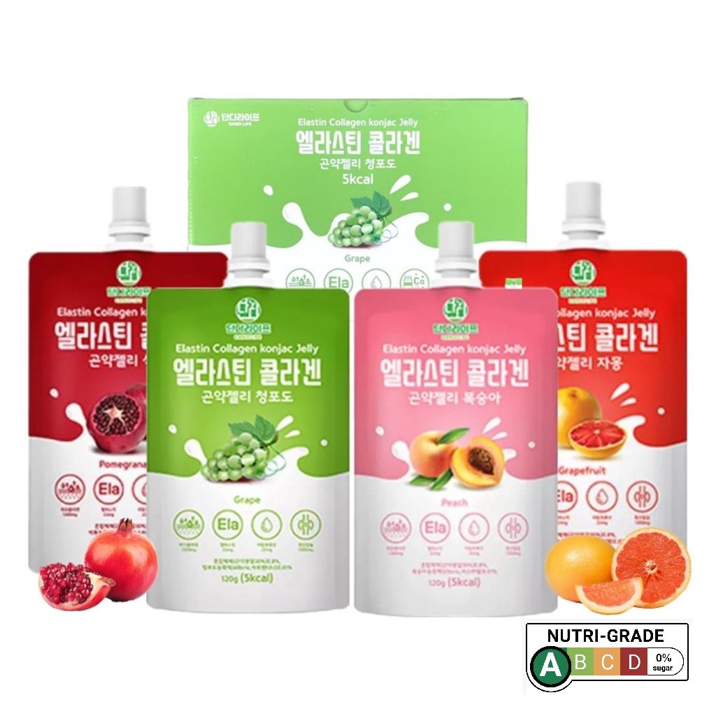 SALE [DANDI LIFE] Elastin Collagen Konjac Jelly (Peach/Pomegranate ...