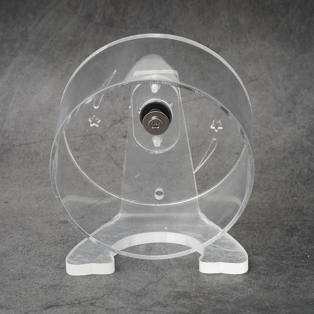 Image showcasing FURRY PALS SILENT ARCYLIC HAMSTER WHEEL WITH BRACKET (13CM) | Shopee ...