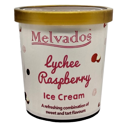 Melvados - Lychee Raspberry Ice Cream 470ml (Halal) | Shopee Singapore