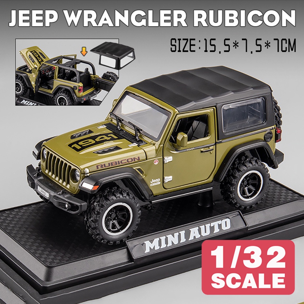 KLT 1 32 JEEP Wrangler Rubicon 4X4 Toy Car Model Metal Alloy Diecast Car Toys For Kids Children s Toys for boy Miniauto Truck Vehicle Sound and Light Toy Shopee Singapore