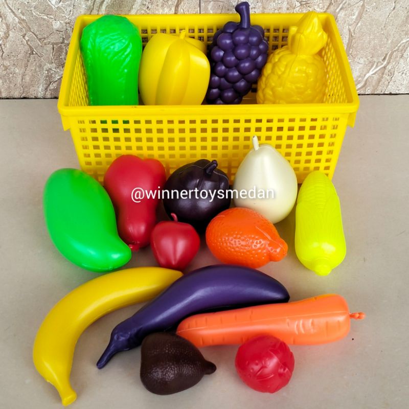 Plastic Fruit and Vegetable Basket Toys/Fresh Fruit and Vegetable