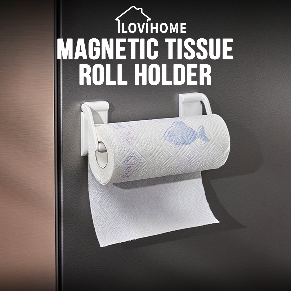 SG Kitchen Towel Holder Toilet Paper Tissue Roll Storage Stick On Fridge