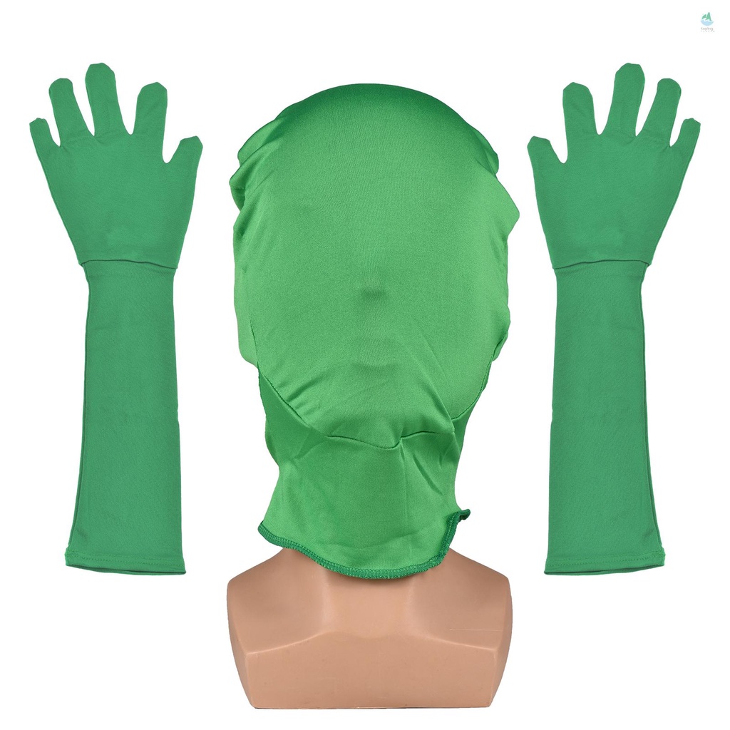 Green Chroma Key Mask Gloves Chromakey Hood Glove Invisible Effects
