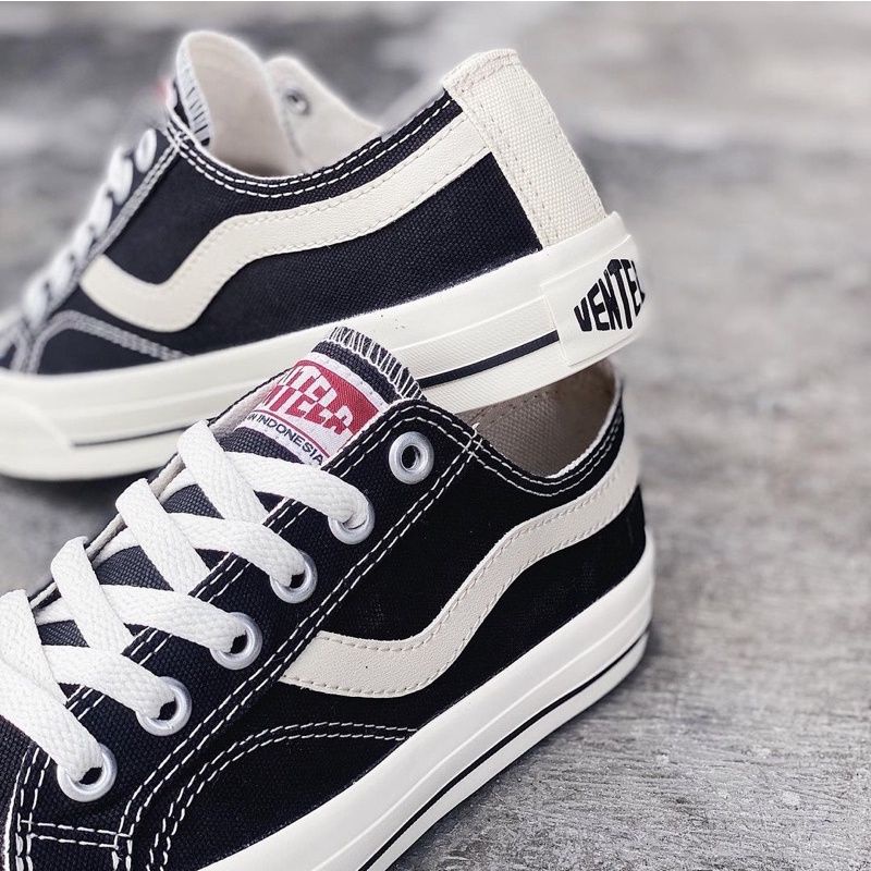 Sepatu Ventela Public Low Black Natural Original Jaminan Uang Kembali - Gambar 3
