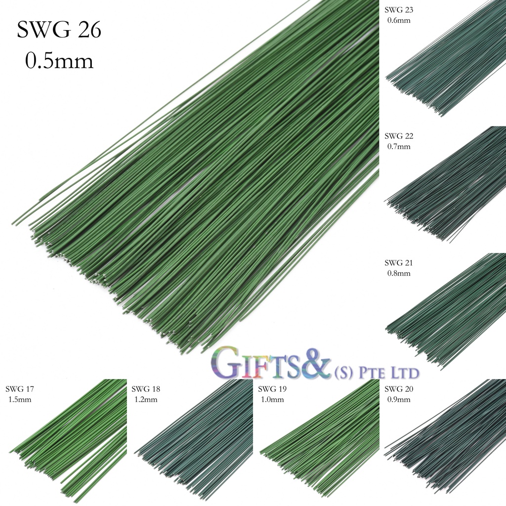 [SGLocal] Florist Stem Wire 400mm (SWG17-23,26) - From Germany | Shopee ...