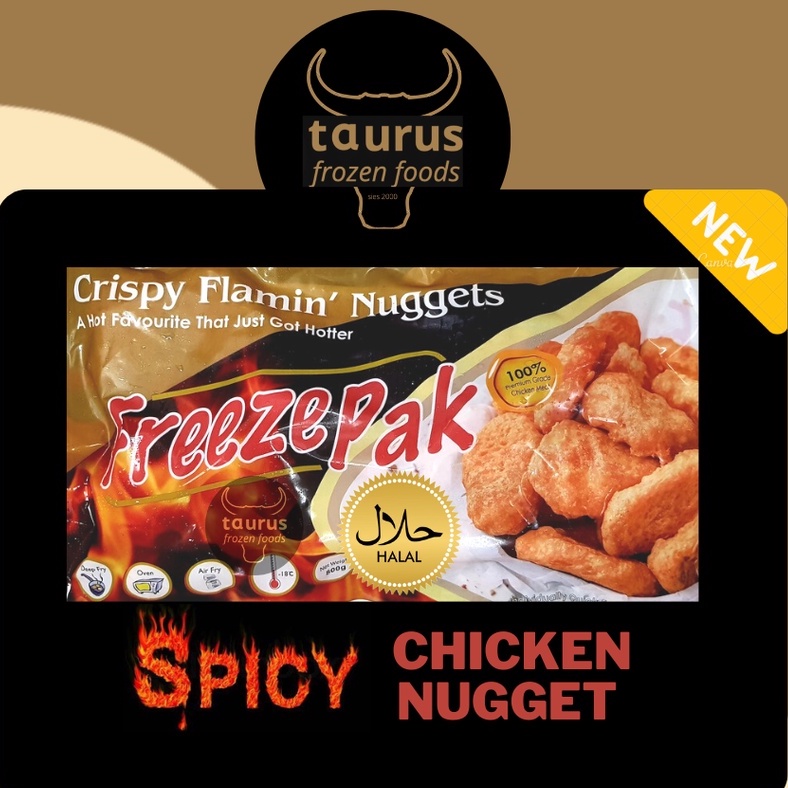 [Taurus] FreezePak Crispy Flamin' Nuggets 800g Halal Shopee Singapore