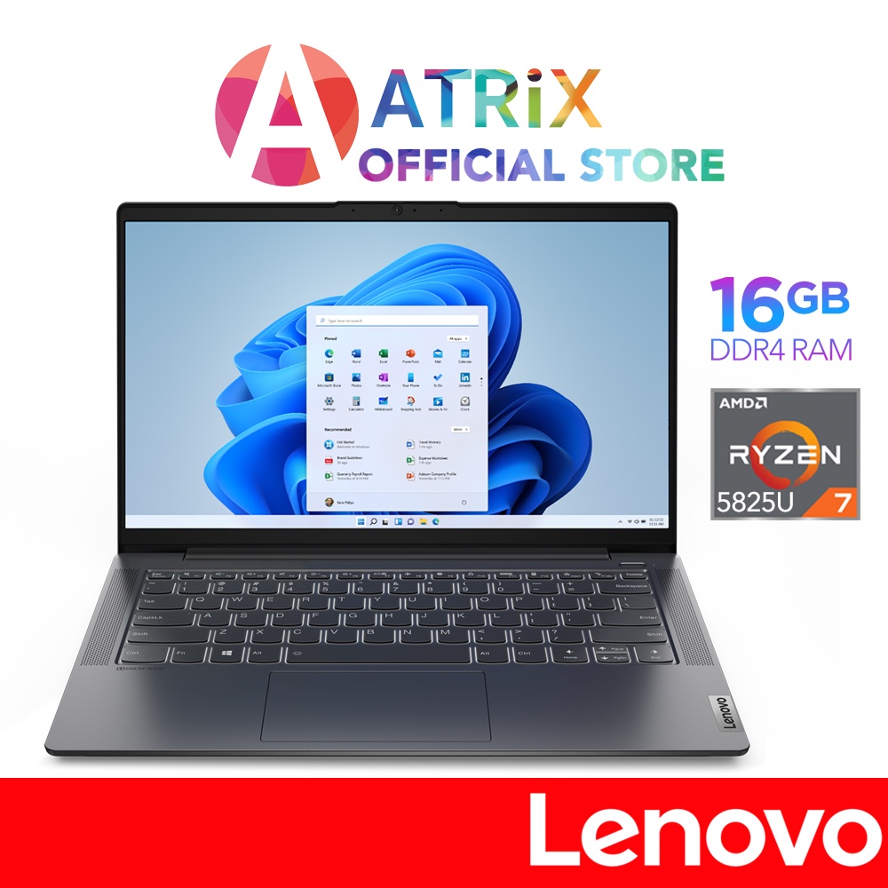 【Same Day Delivery】Lenovo IdeaPad 5 82SE00B4SB/82SE00AQSB | 14" FHD | Ryzen 5 5625U/Ryzen 7 5825U